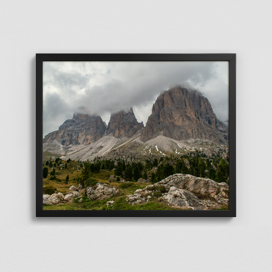 Mountains among the Clouds - Framed Photo (50x40cm)