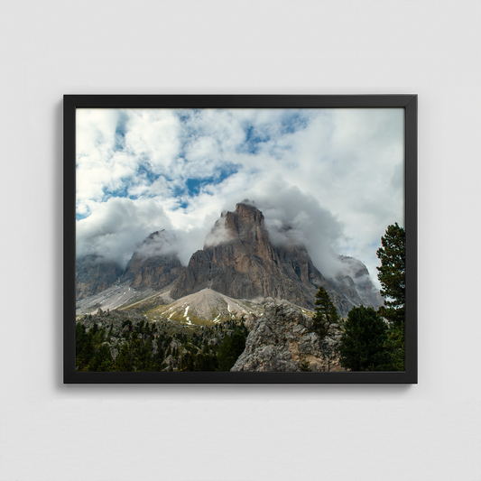 Mountains within the clouds - Framed Photo (50x40cm)