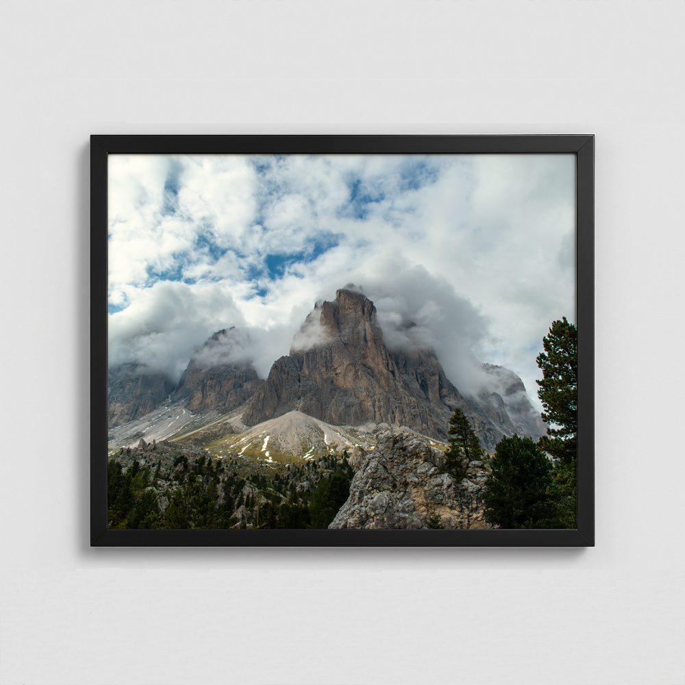 Mountains within the clouds - Framed Photo (50x40cm)