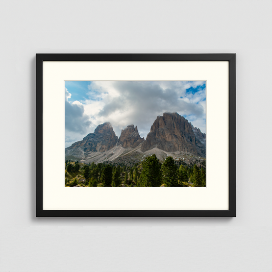 Three Mountain Peaks - Framed Photo (50x40cm)